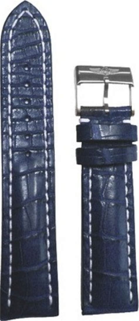 breitling blue croc strap